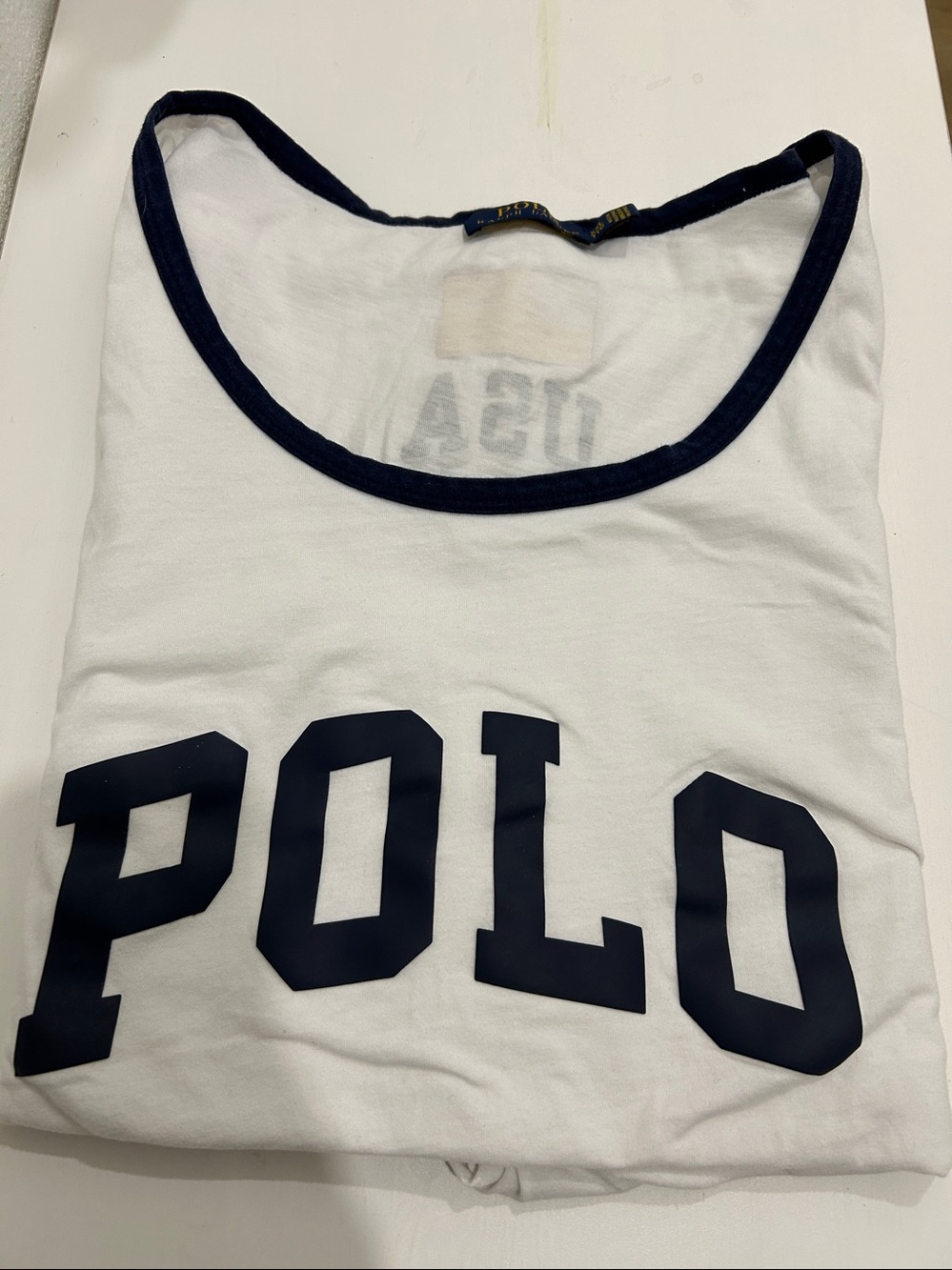 90’s Vintage Polo Ralph Lauren Team USA Flag Tank Top Stadium | Size XXL - Picture 10 of 10